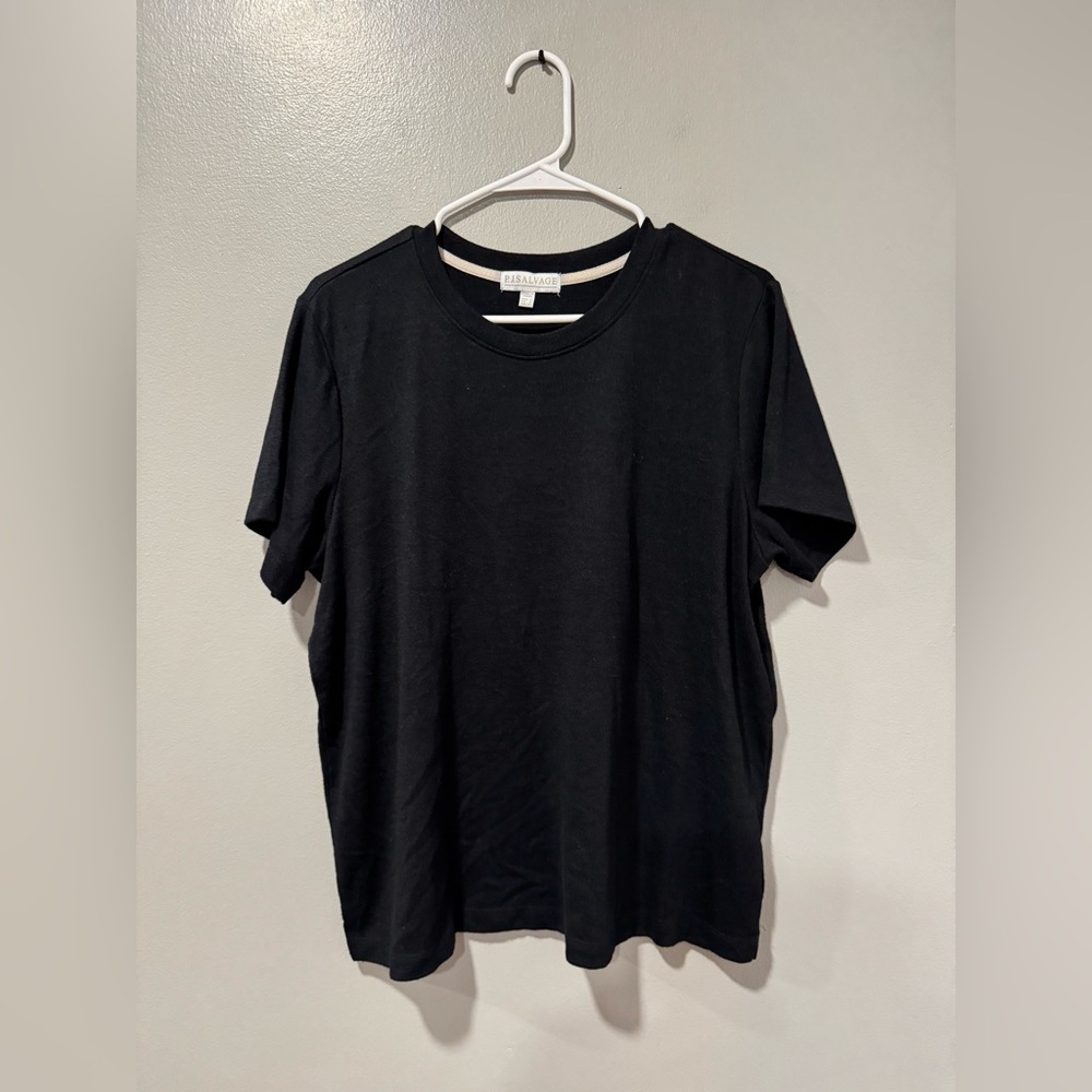 PJ Salvage Short Sleeve Black Shirt Size Large